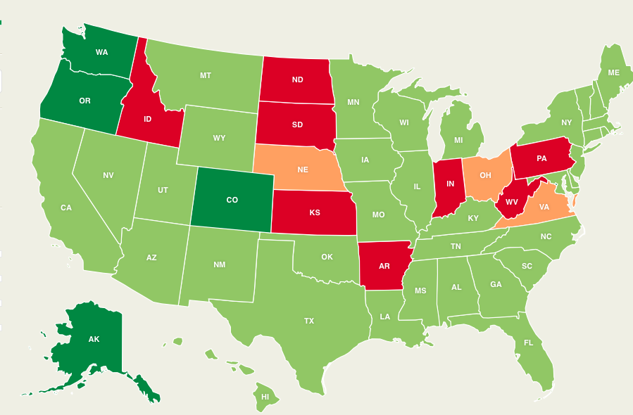 You are currently viewing Map of States That Legalized Weed: A Comprehensive Guide